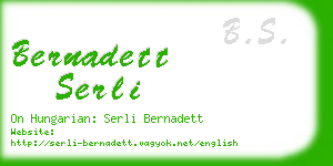 bernadett serli business card